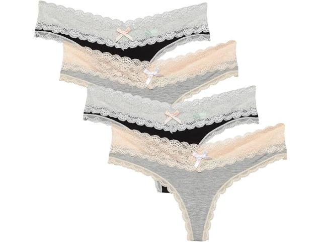 (取寄) ハニーデュー インティメイト レディース アーナ トング 4-パック Honeydew Intimates women Honeydew Intimates Ahna Thong 4-Pack Assorted 1