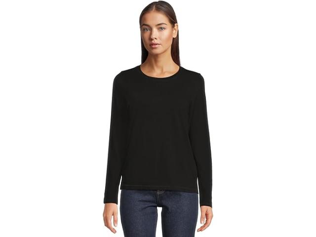 (取寄) メイドウェル レディース ノースサイド ロング スリーブ ティー Madewell women Northside Long Sleeve Tee Jet Black