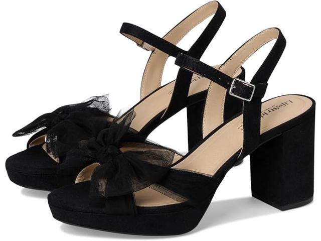 (取寄) ライフストライド レディース ラスト ダンス アンクル ストラップ LifeStride women Last Dance Ankle Straps Black Fabric