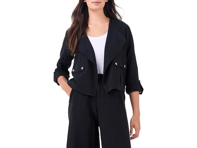 (取寄) ニックゾー レディース ルンバ リネン モト ジャケット NIC+ZOE women NIC+ZOE Rumba Linen Moto Jacket Black Onyxの通販は 47,060円