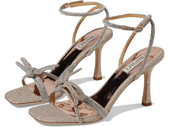バッジェリーミシュカ(Badgley Mischka) クリスタルサテンパンプス