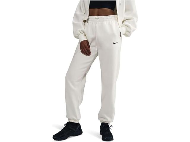 (取寄) ナイキ レディース スポーツウェア フェニックス フリース ハイウエスト オーバーサイズ スウェットパンツ Nike women Sportswear Phoenix Fleece High-waisted Oversized Sweatpants Sail/Black