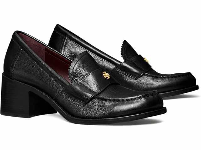 (取寄) トリーバーチ レディース クラシック ヒールド ローファーズ 55mm Tory Burch women Tory Burch Classic Heeled Loafers 55MM Perfect Blackの通販は