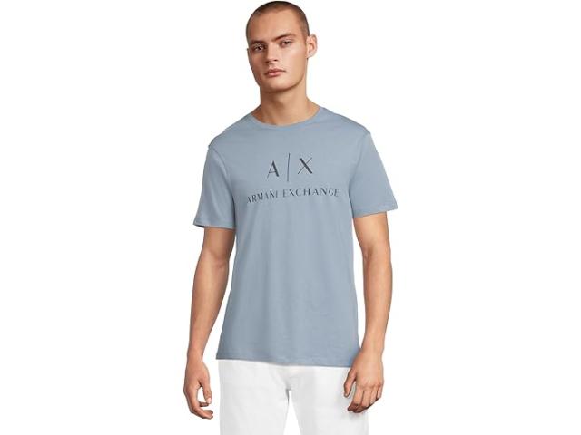 (取寄) アルマーニエクスチェンジ メンズ スリム フィット チェスト ロゴ T-シャツ Armani Exchange men Slim Fit Chest Logo T-shirt Faded Denim