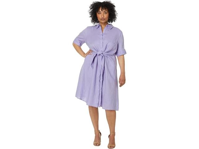 (取寄) ローレン ラルフローレン レディース プラス-サイズ タイフロント リネン シャツドレス Lauren Ralph Lauren women Lauren Ralph Lauren Plus-Size Tie-Front Linen Shirtdress Wild Lavenderの通販は 54,340円