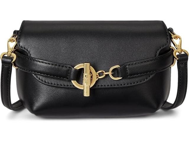 (取寄) ローレン ラルフローレン レディース レザー スモール ブレイク クロスボディ バッグ Lauren Ralph Lauren women Leather Small Blaike Crossbody Bag Black