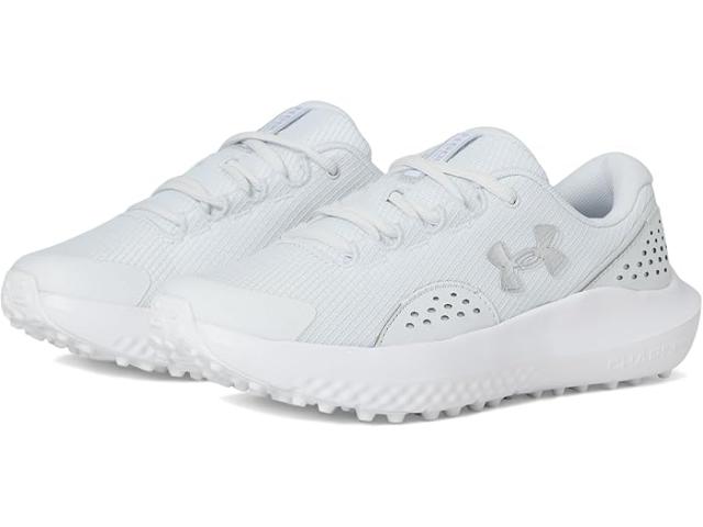 (取寄) アンダーアーマー レディース サージ ゴルフ クリーツ Under Armour women Surge Golf Cleats Distant Gray/White/llic Silver