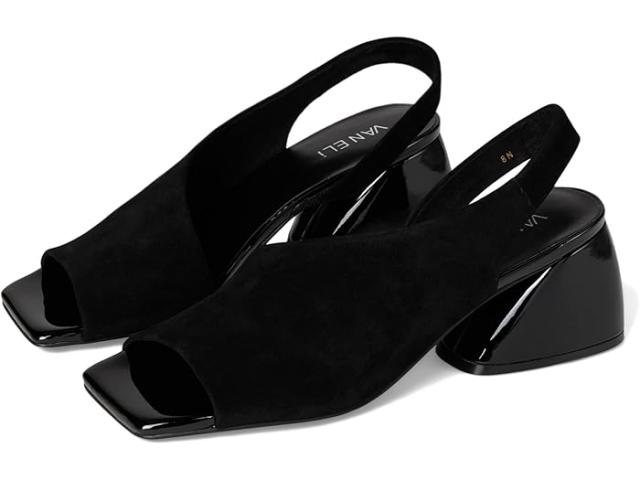 (取寄) ヴァネリ レディース  Vaneli women Molke Black Suede/Patent