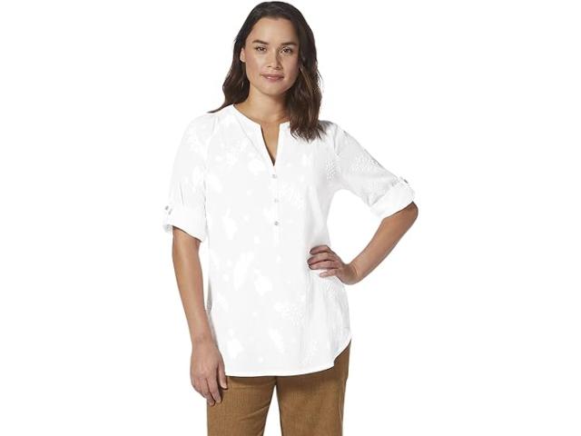 (取寄) ロイヤルロビンズ レディース オアシス チュニック リ 3/4 スリーブ  Robbins women Oasis Tunic II 3/4 Sleeve White