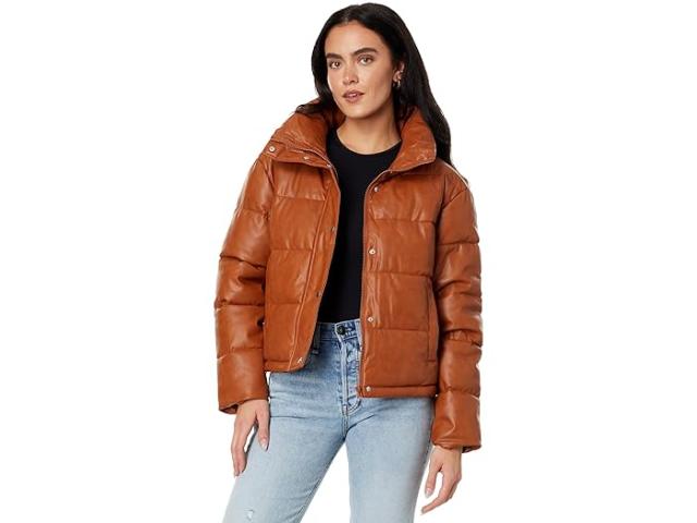 (取寄) アヴェックレフィー レディース フォー-エバー レザー クロップド パファー Avec Les Filles women Faux-Ever Leather Cropped Puffer Caramelの通販は