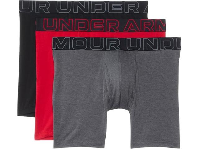 (取寄) アンダーアーマー メンズ パフォーマンス コットン - ソリッド 6 イン 3 パック Under Armour men Performance Cotton - Solid 6 In 3 Pack Castlerock
