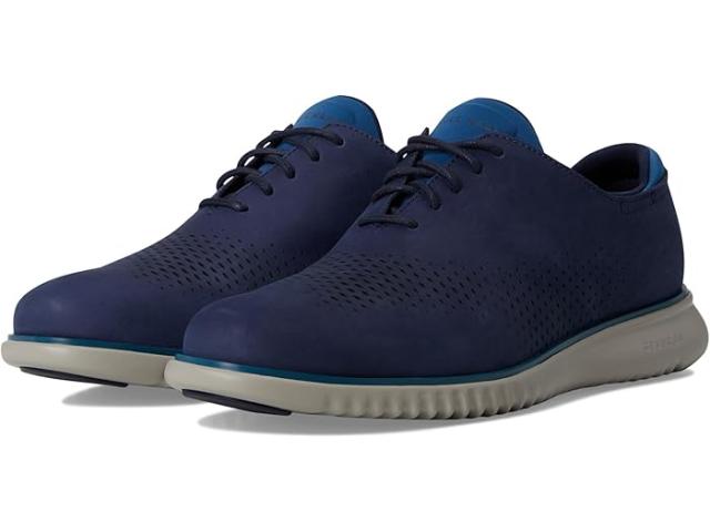 (取寄) コールハーン メンズ 2 ゼログランド レーザー ウイング ティップ オックスフォード ライン Cole Haan men 2.Zerogrand Laser Wing Tip Oxford Lined Midnight Moon Nubuck/Dark Blue/Paloma