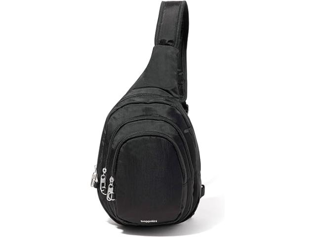 (取寄) バッガリーニ レディース セキュルテックス アンチ-シーフ トリプル ジップ スリング Baggallini women Baggallini Securtex Anti-Theft Triple Zip Sling Blackの通販は