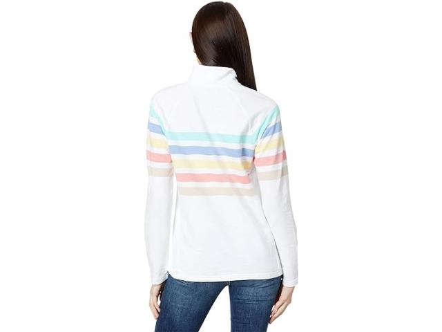 (取寄) エルエルビーン レディース ピークス アイランド 1/4 ジップ L.L.Bean women L.L.Bean Peaks  1/4 Zip White Multi Stripe