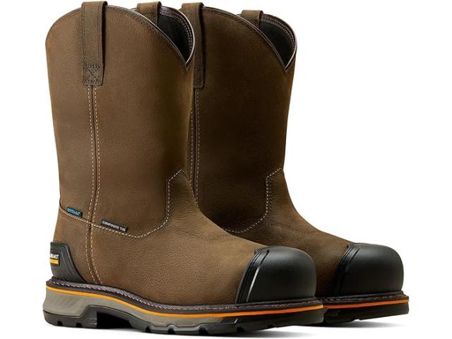 (取寄) アリアット メンズ スタンプス ジャンパー プル-オン ボア ウォータープルーフ コンポジット トゥ ワーク ブーツ Ariat men Stump Jumper Pull-On BOA Waterproof Composite Toe Work Boot Iron Coffee