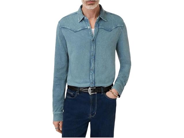 (取寄) ジョン バルベイトス メンズ マイナー ウェスタン シャツ John Varvatos men Miner Western Shirt Demin Hthr