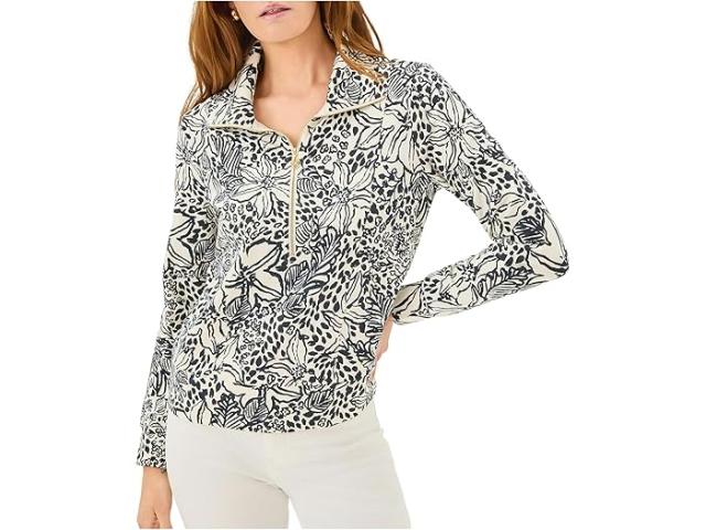 (取寄) リリー ピュリッツァー レディース エレーニ Upf 50+ プルオーバー Lilly Pulitzer women Eleni Upf 50+ Pullover Onyx Lots To Spot