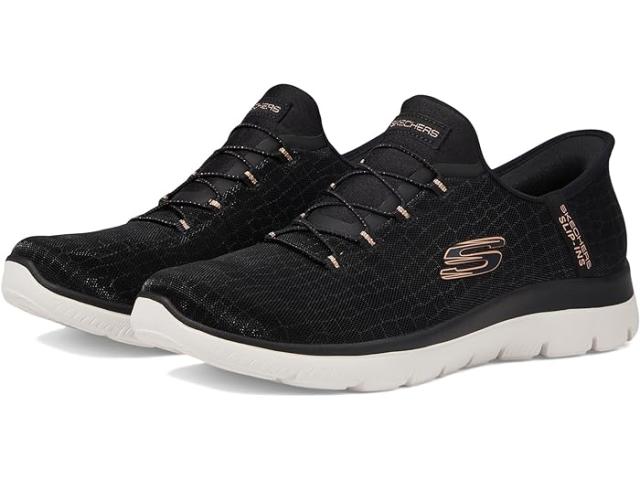 (取寄) スケッチャーズ レディース サミッツ-スリップ インス SKECHERS women SKECHERS Summits-Slip Ins Black/Rose Gold