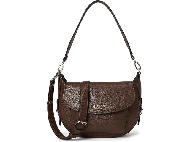 (取寄) ゲス レディース マーシャ フラップ ショルダー バッグ GUESS women Marsha Flap Shoulder Bag Espresso