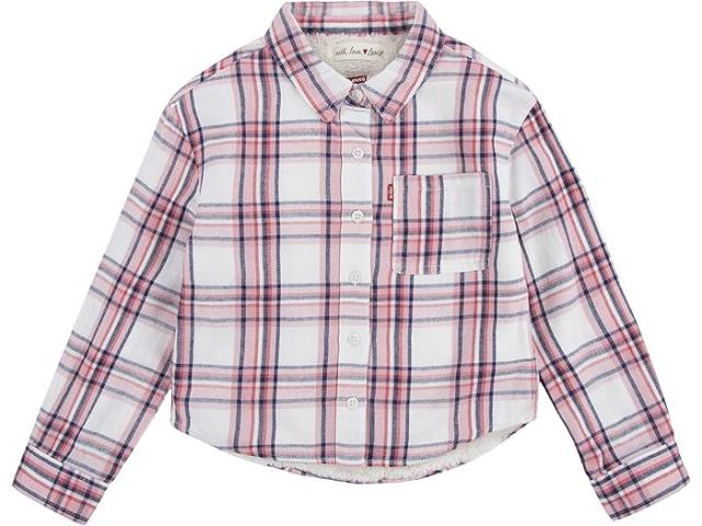 (取寄) リーバイス キッズ ガールズ ロング スリーブ シェルパ ライン フランネル トップ (ビッグ キッズ) Levi's Kids girls Levi's Kids Long Sleeve Sherpa Lined Flannel Top (Big Kids) Antique Whiteの通販は