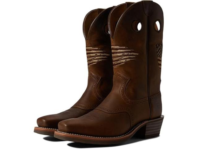 (取寄) アリアット メンズ ラフストック パトリオット ウェスタン ブート Ariat men Roughstock Patriot Western Boot Distressed Brownの通販は 42,640円