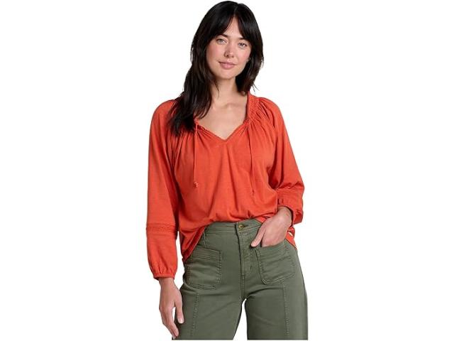 (取寄) トードアンドコー レディース プリモ ロング スリーブ ペザント トップ Toad&Co women Primo Long Sleeve Peasant Top Gourd