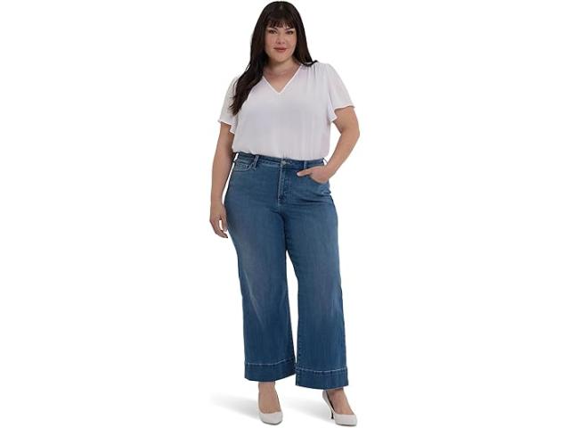(取寄) エヌワイディージェイ レディース プラス サイズ テレサ ワイド レッグ NYDJ women Plus Size Teresa Wide Leg Stillwater Lake