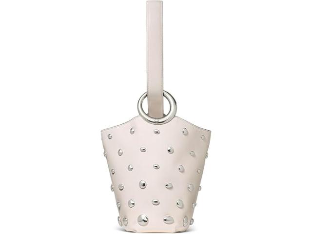 (取寄) ケイトスペード レディース ハロ スタデッド ファイン グレイン レザー ミニ バケット Kate Spade New York women Halo Studded Fine Grain Leather Mini Bucket Cream