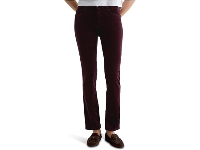 (取寄) AGジーンズ レディース マリ ミッド ライズ スリム ストレート ジーン イン AG Jeans women Mari Mid Rise Slim Straight Jean In Winery Winery