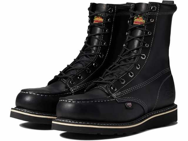 (取寄) ソログッド メンズ アメリカン ヘリテージ ミッドナイト シリーズ 8 モック トゥ セーフティー Thorogood men Thorogood American Heritage Midnight Series 8"  Moc Toe Safety Blackの通販は