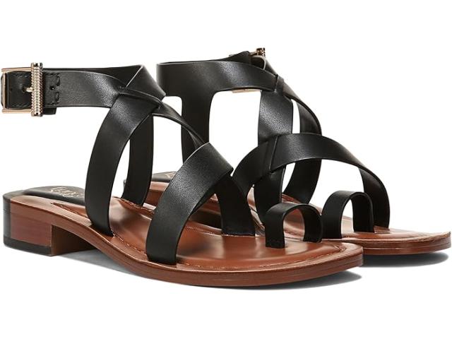 (取寄) フランコ サルト レディース イナ ストラップ サンダル Franco Sarto women Ina Strappy Sandals Black Leather