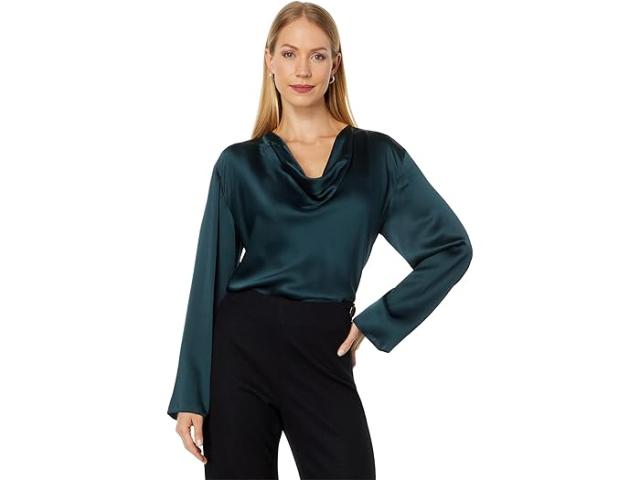 (取寄) ヴィンス レディース カウル ネック ロング スリーブ ブラウザ Vince women Cowl Neck Long Sleeve Blouse Azure Onyxの通販は