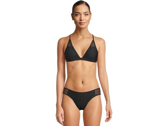 (取寄) ベッカ レディース キャストアウェイ ルナ テクスチャー ホルター トップ BECCA women Castaway Luna Textured Halter Top Black