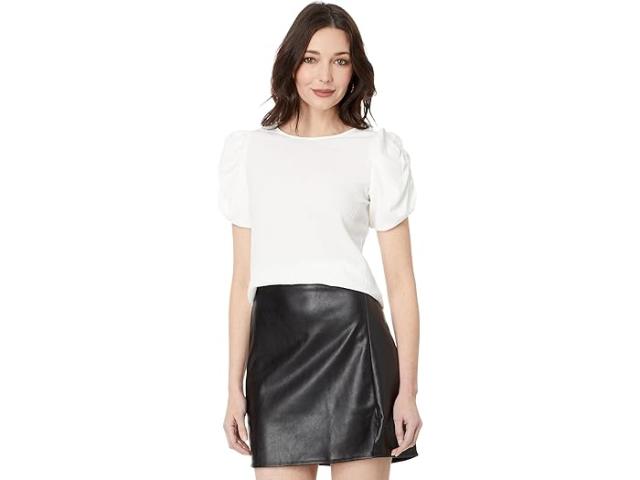 (取寄) ヴィンスカムート レディース クルー ネック ギャザード パフ スリーブ ブラウザ Vince Camuto women Vince Camuto Crew Neck Gathered Puff Sleeve Blouse New Ivoryの通販は