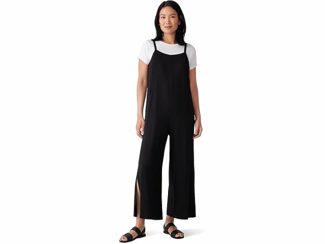 (取寄) アイリーン フィッシャー レディース スクエア ネック ジャンプスーツ Eileen Fisher women Eileen Fisher Square Neck Jumpsuit Blackの通販は