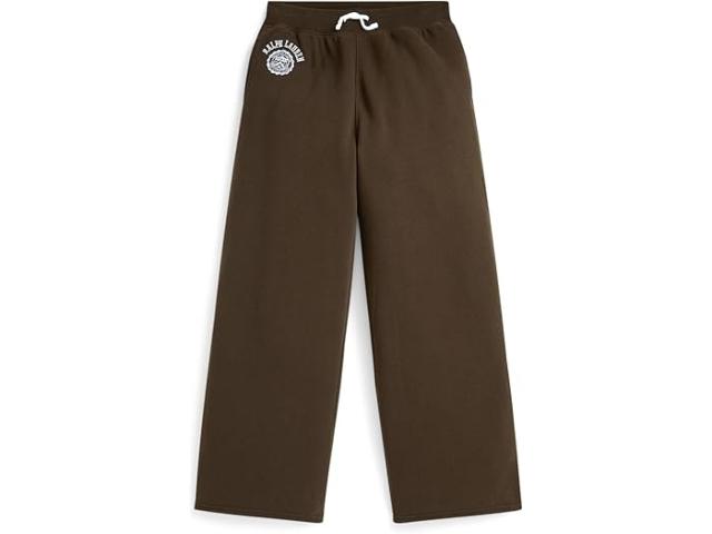 (取寄) ラルフローレン キッズ ガールズ ロゴ クレスト フリース ワイド-レッグ パンツ (ビッグ キッド) Polo Ralph Lauren Kids girls Logo Crest Fleece Wide-Leg Pants (Big Kid) Court Brown
