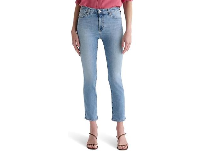 (取寄) AGジーンズ レディース マリ ミッドライズ スリム ストレート クロップ ジーンズ イン マリナ ブルー AG Jeans women Mari Mid-Rise Slim Straight Crop Jeans in Marina Blue Marina Blue