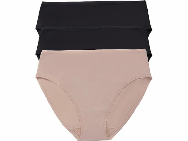 (取寄) ナトリ レディース ブリス ベア コットン ヒップスター 3-パック Natori women Bliss Bare Cotton Hipster 3-Pack Black/Black/Cafeの通販は
