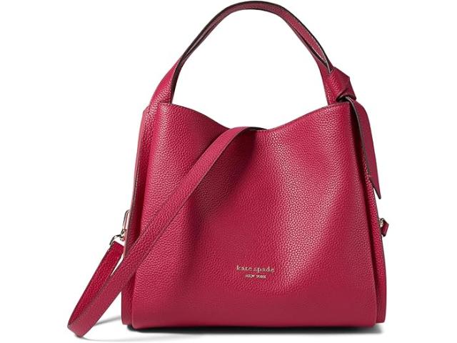 (取寄) ケイトスペード レディース ノット カラーブロックト ペブルド レザー ミディアム クロスボディ トート Kate Spade New York women Kate Spade New York Knott Color-Blocked Pebbled Leather Medium Crossbody Tote Renaissance Rose Multiの通販は