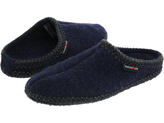 (取寄) ハフリンガー アズ クラシック スリッパ Haflinger  AS Classic Slipper Blue