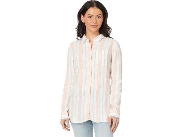(取寄) エルエルビーン レディース プレミアム ウォッシャブル リネン シャツ チュニック ストライプ L.L.Bean women L.L.Bean Premium Washable Linen Shirt Tunic Stripe Sunrise Pink Stripeの通販は