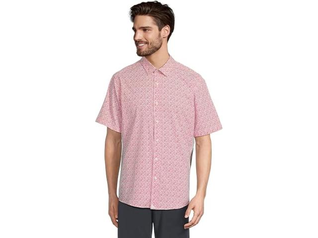 (取寄) アンタックイット メンズ リンクル-フリー ショート スリーブ パフォーマンス メイルド シャツ UNTUCKit men Wrinkle-Free Short Sleeve Performance Mayrud Shirt Pink