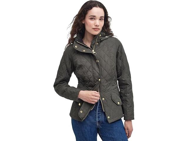 (取寄) バブアー レディース ミルファイア キルト Barbour women Millfire Quilt Olive/Classic