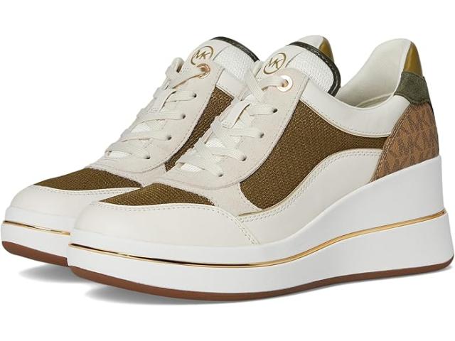 (取寄) マイケルコース レディース エミー ウェッジ トレーナー MICHAEL Michael Kors women Emmy Wedge Trainer Husk Multi