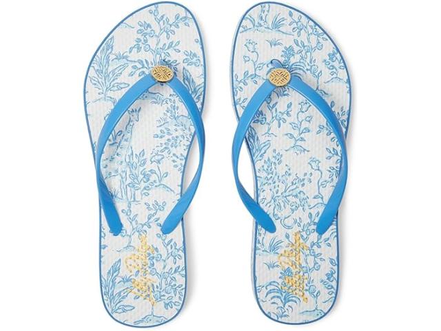 (取寄) リリー ピュリッツァー レディース プール フリップ フロップ Lilly Pulitzer women Pool Flip-Flop Resort White Tall Tales Shoe