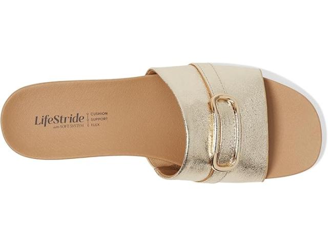 (取寄) ライフストライド レディース ジェネビーブ LifeStride women Genevieve Platino Gold Faux Leatherの通販は