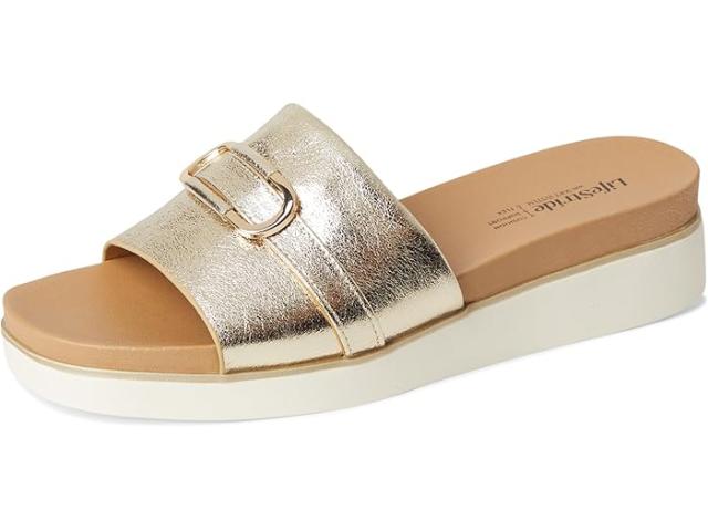 (取寄) ライフストライド レディース ジェネビーブ LifeStride women Genevieve Platino Gold Faux Leatherの通販は