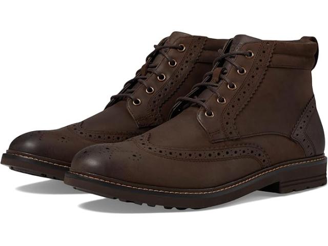 (取寄) ナン ブッシュ メンズ オデル 2.0 ウィングチップ ドレス カジュアル チャッカ レザー ブーツ Nunn Bush men Odell 2.0 Wingtip Dress Casual Chukka Leather Boot Brown