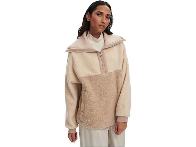 (取寄) バーリー レディース カーマイン リラックスド-フィット 1/2 ジップ Varley women Carmine Relaxed 1/2 Zip Cool Sand/Light Taupe