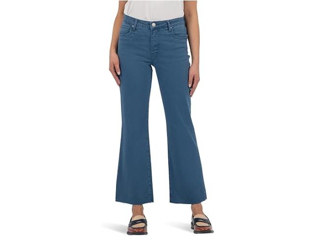 (取寄) カット フロム ザ クロス レディース ケルシー ハイ ライズ ファブ AB アンクル フレア ウィズ ロー ヘム KUT from the Kloth women Kelsey High Rise Fab Ab Ankle Flare With Raw Hem Ocean